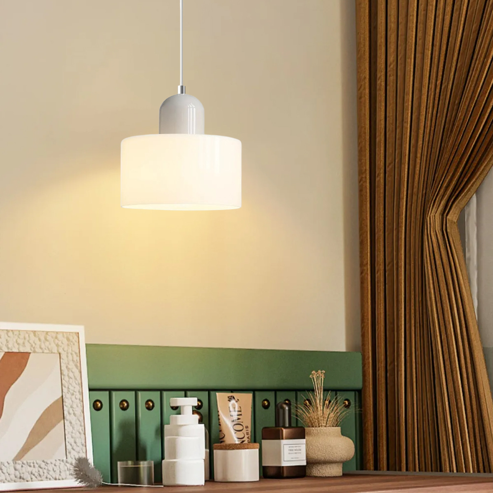 Bauhaus Small Glass Pendant Light For Dining Room and Bedroom-Handwovenlamp