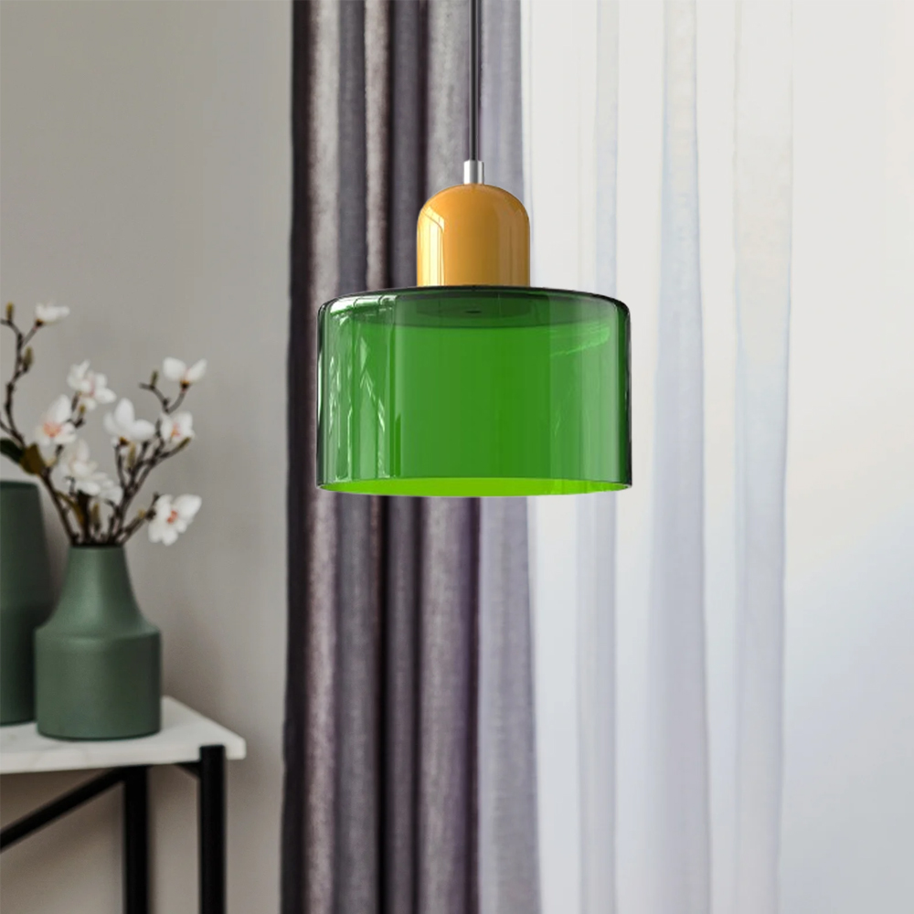 Bauhaus Small Glass Pendant Light For Dining Room and Bedroom-Handwovenlamp
