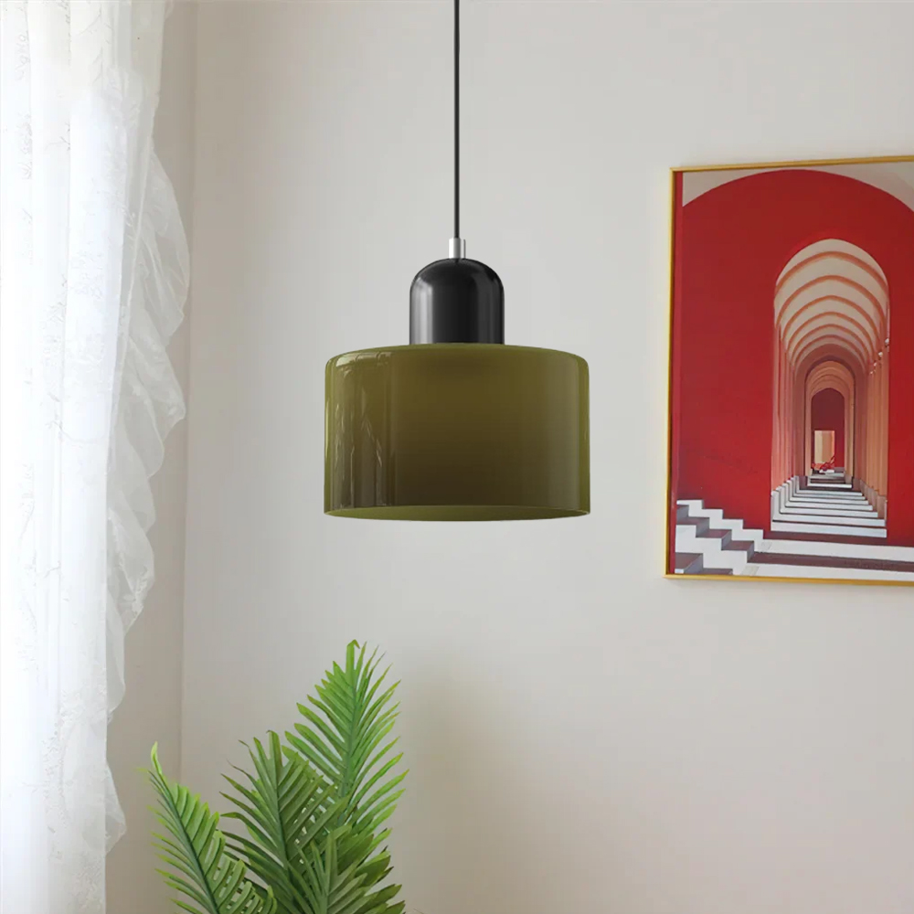 Bauhaus Small Glass Pendant Light For Dining Room and Bedroom-Handwovenlamp