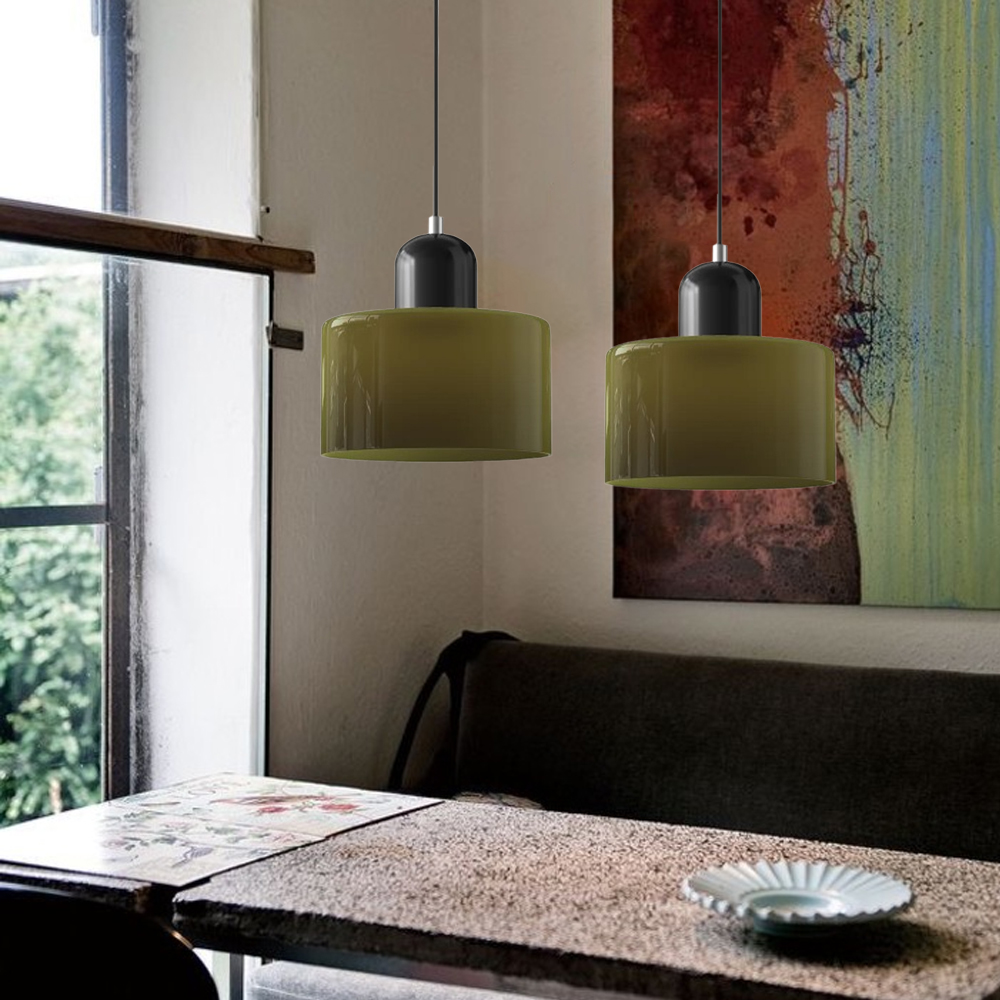 Bauhaus Small Glass Pendant Light For Dining Room and Bedroom-Handwovenlamp