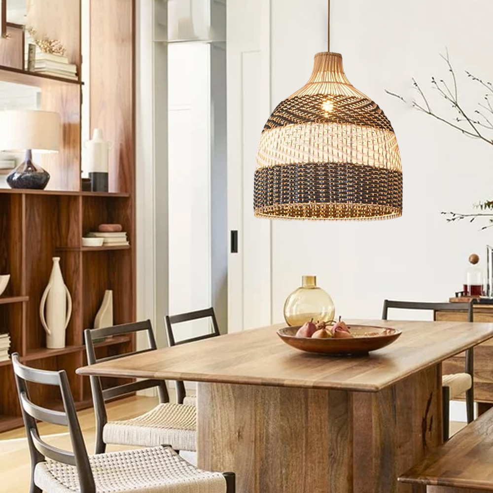 Contemporist Woven Rattan Pendant Light Kitchen Island Ceiling Lighting Chandelier-Handwovenlamp