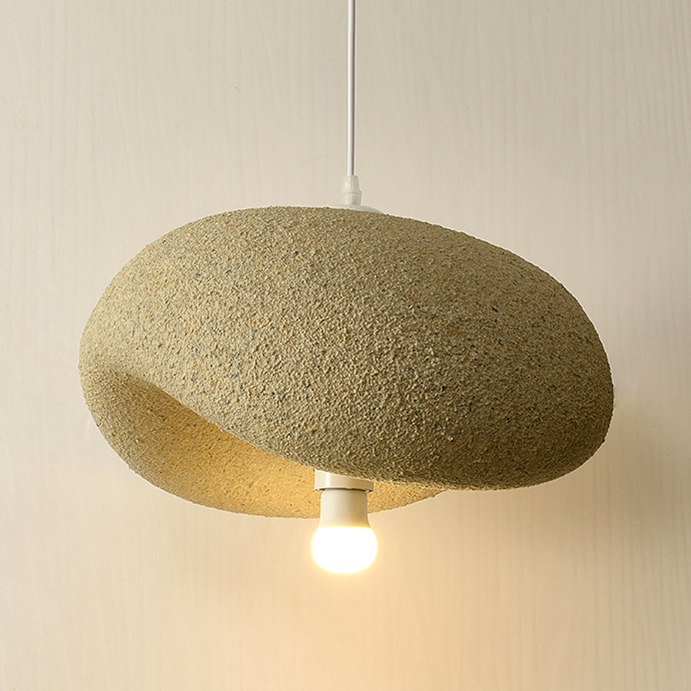 Cream Wabi-sabi Style Chandelier Living Room Restaurant Pendant Light Creative Lighting-Handwovenlamp