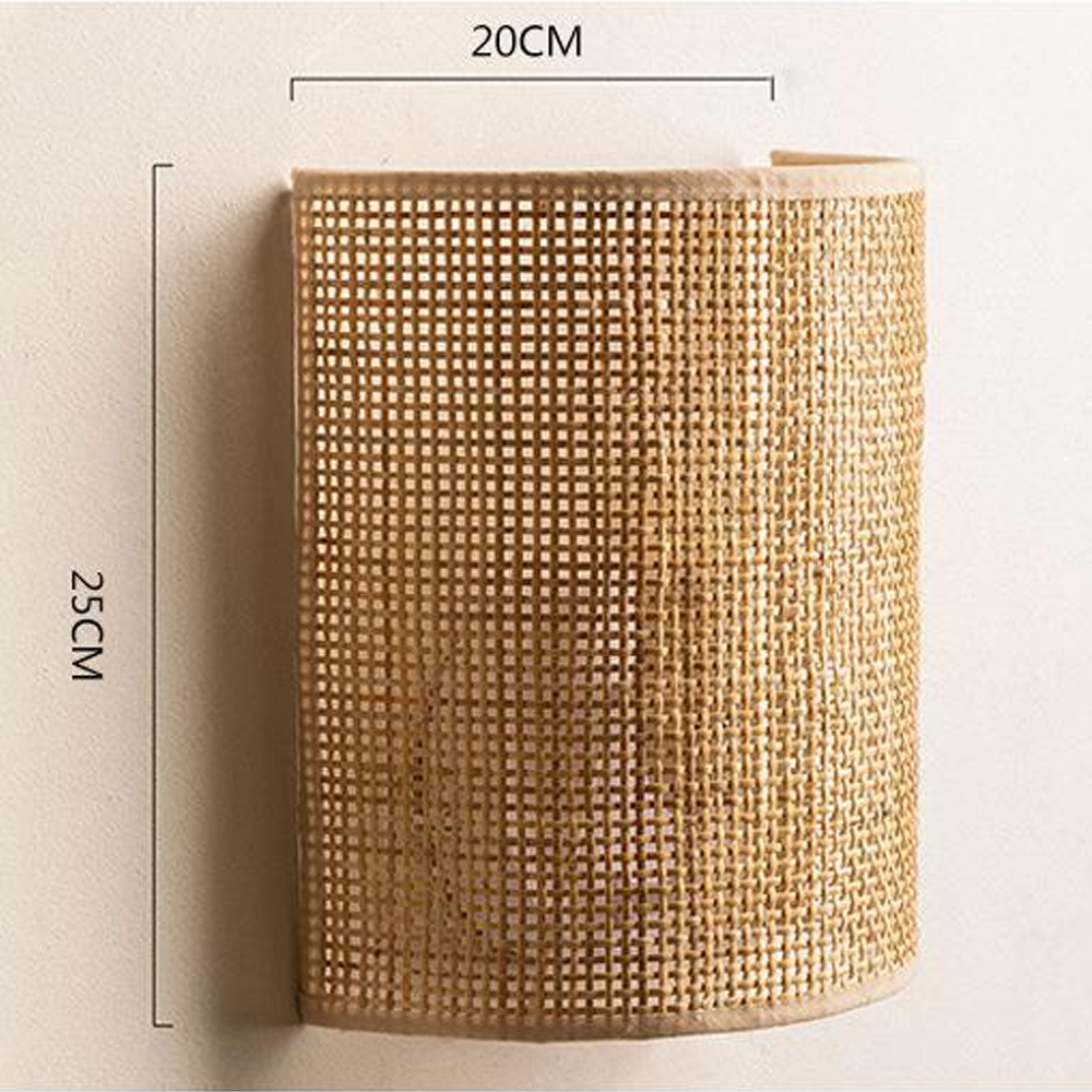 Modern Minimalist Creative Rattan Art Lamp Wall Lamp-Handwovenlamp