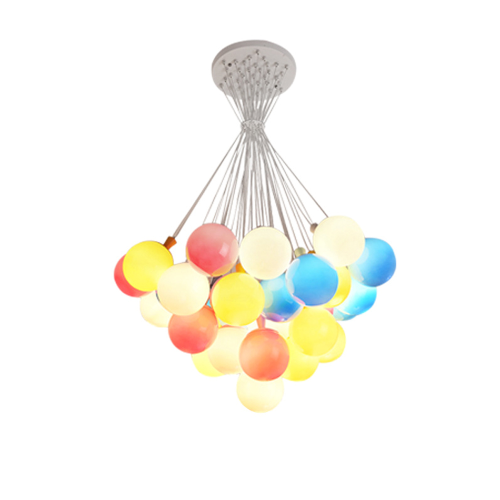 Nordic Children's Bedroom Colorful Bubble Ball Chandelier Nursery Pendant Lights-Handwovenlamp