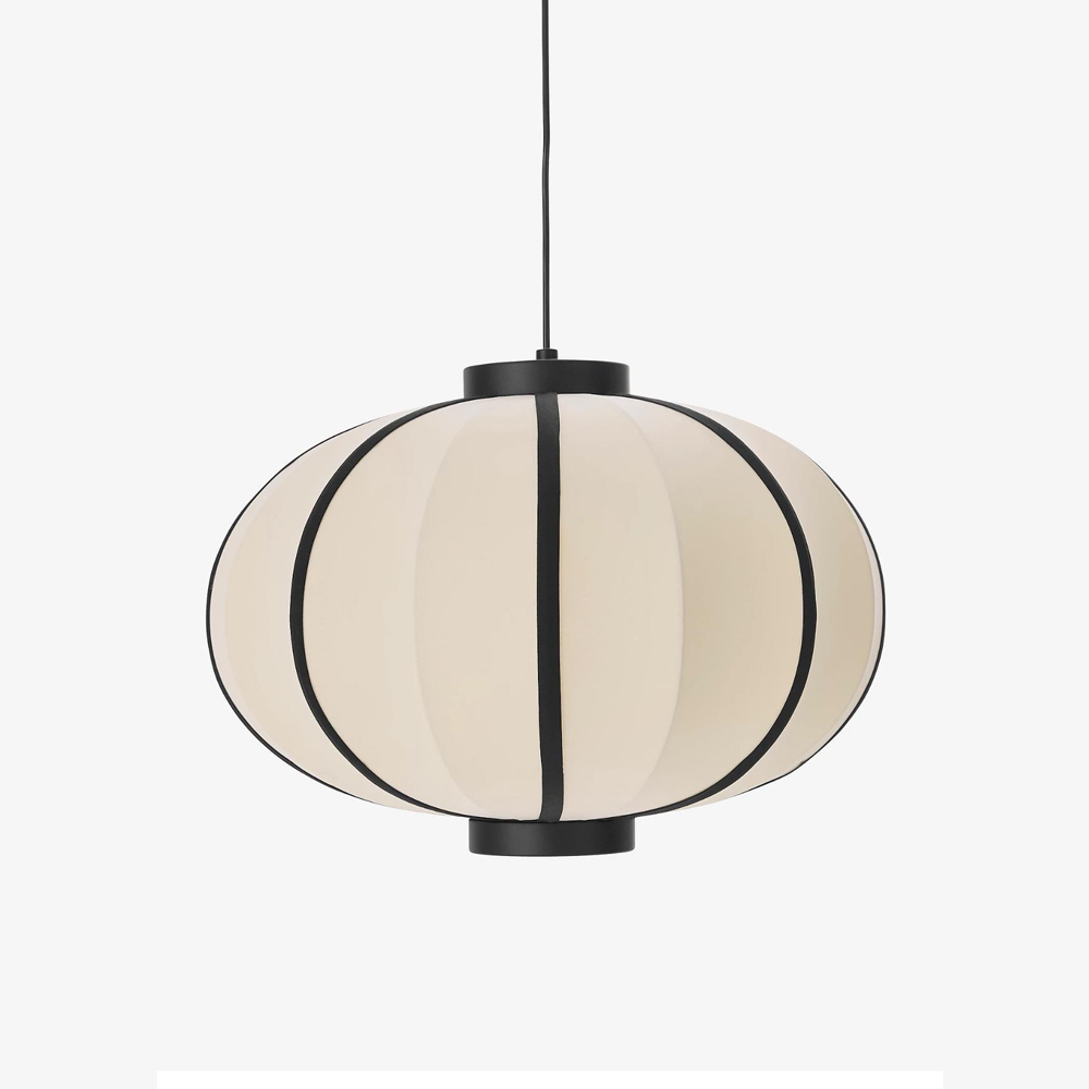 Japanese Wabi-sabi Fabric Chandelier Creative Dining Room Lantern Pendant Light-Handwovenlamp