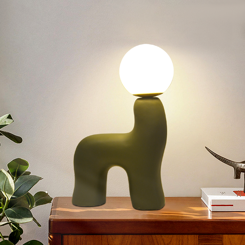 Pony Shape Resin Table Lamp Bedroom Bedside Night Light-Handwovenlamp