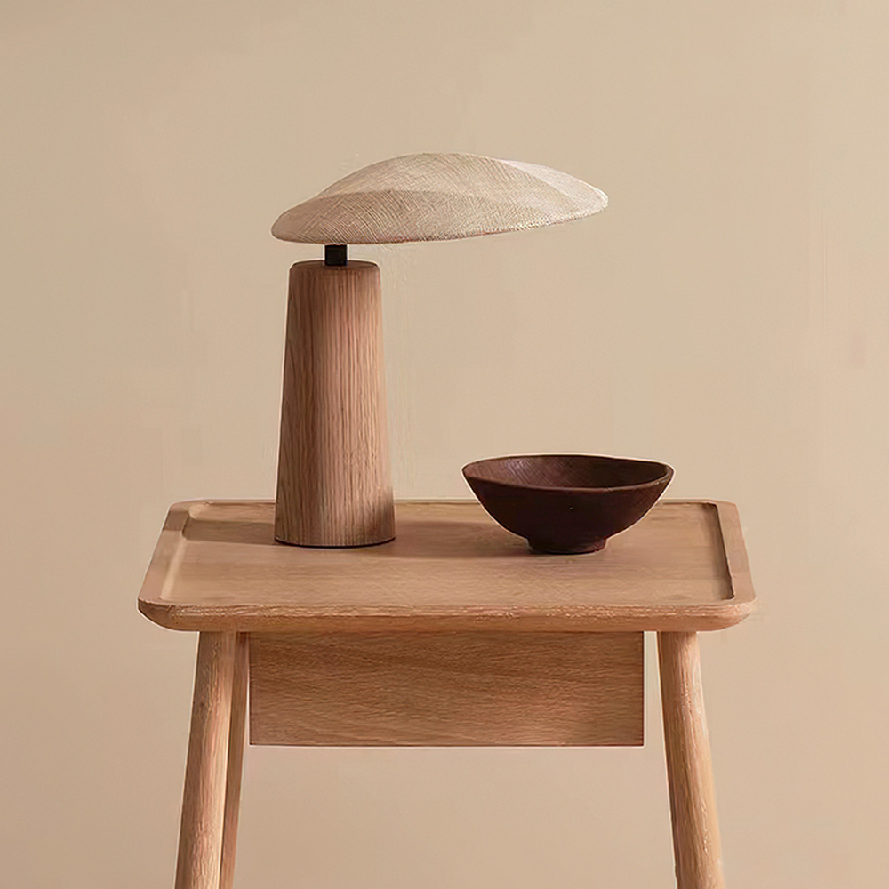 Wabi-sabi Retro LED Table Lamp Fabric Creative Atmosphere Desk Light-Handwovenlamp