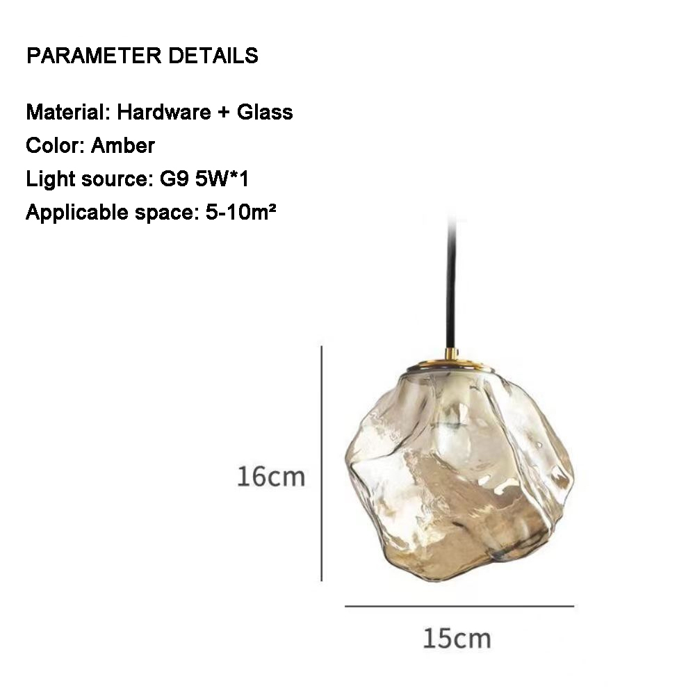 Minimalist Art Lava Glass Pendant Light Creative Restaurant Hanging Lamp-Handwovenlamp
