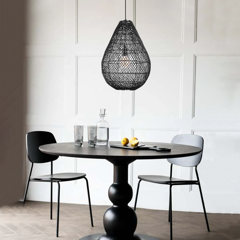 Staircase Living Room Rattan Pendant Lights Shade-Handwovenlamp