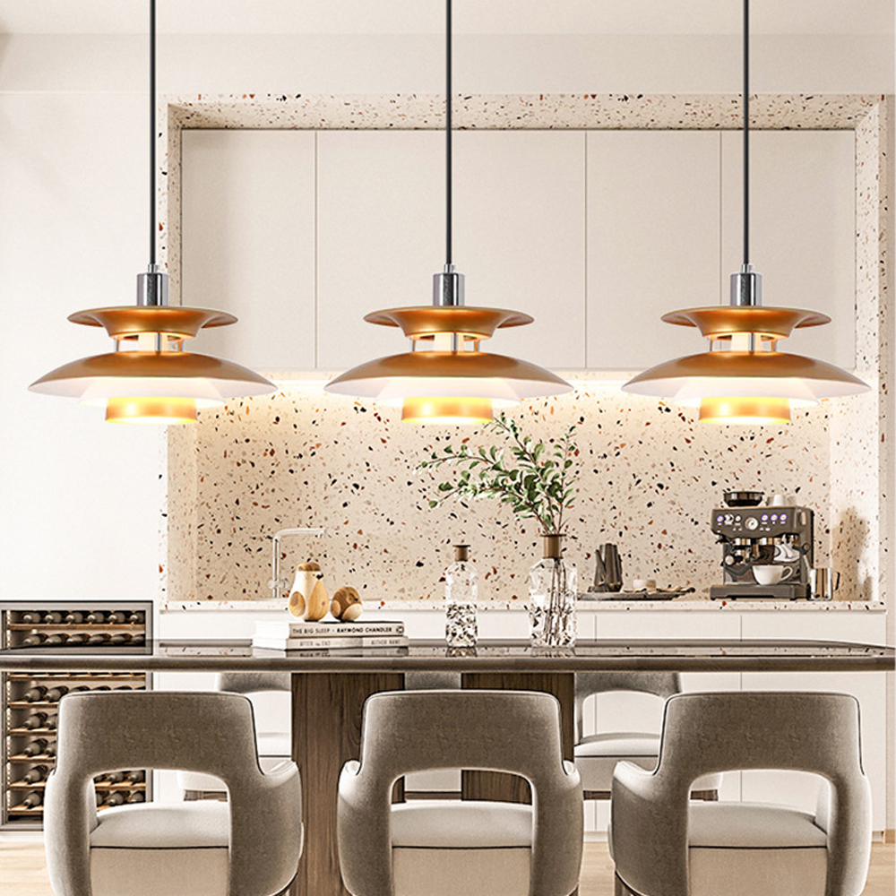 Danish Modern Chandelier Unique Metal Pendant Light-Handwovenlamp