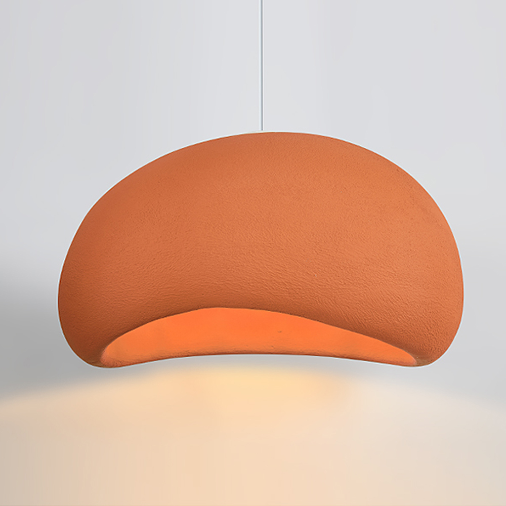 Macaron Chandelier Living Room Wabi Sabi Style Oval Pendant Lamps-Handwovenlamp