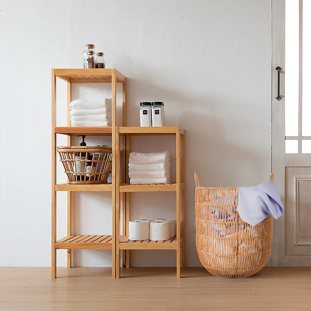 Natural handmade homestay household sundries and clothes sorting and storage basket-Handwovenlamp