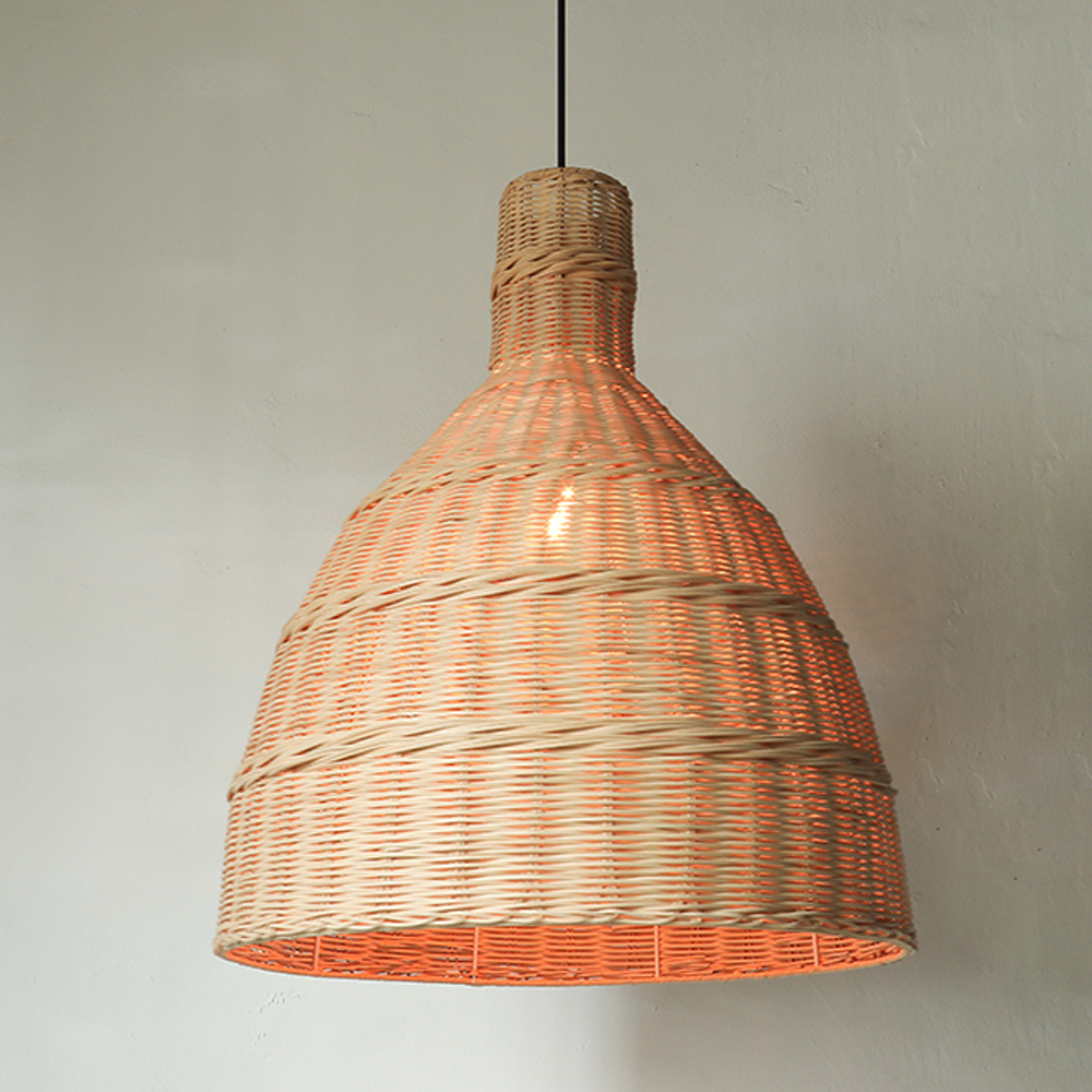 Wabi-sabi Retro Kitchen Island Rattan Chandelier Japanese Decorative Lamps-Handwovenlamp