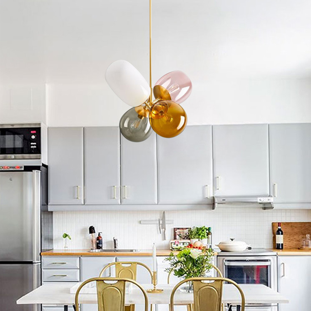 Nordic Glass Balloon Chandelier Children's Room Bedroom Lamps-Handwovenlamp