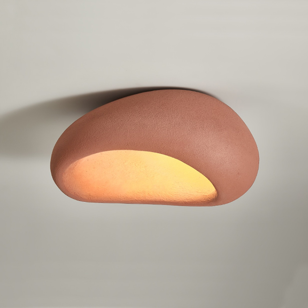 Modern Wabi-sabi Style Ceiling Lamp Japanese Style Master Bedroom Resin Lamp-Handwovenlamp