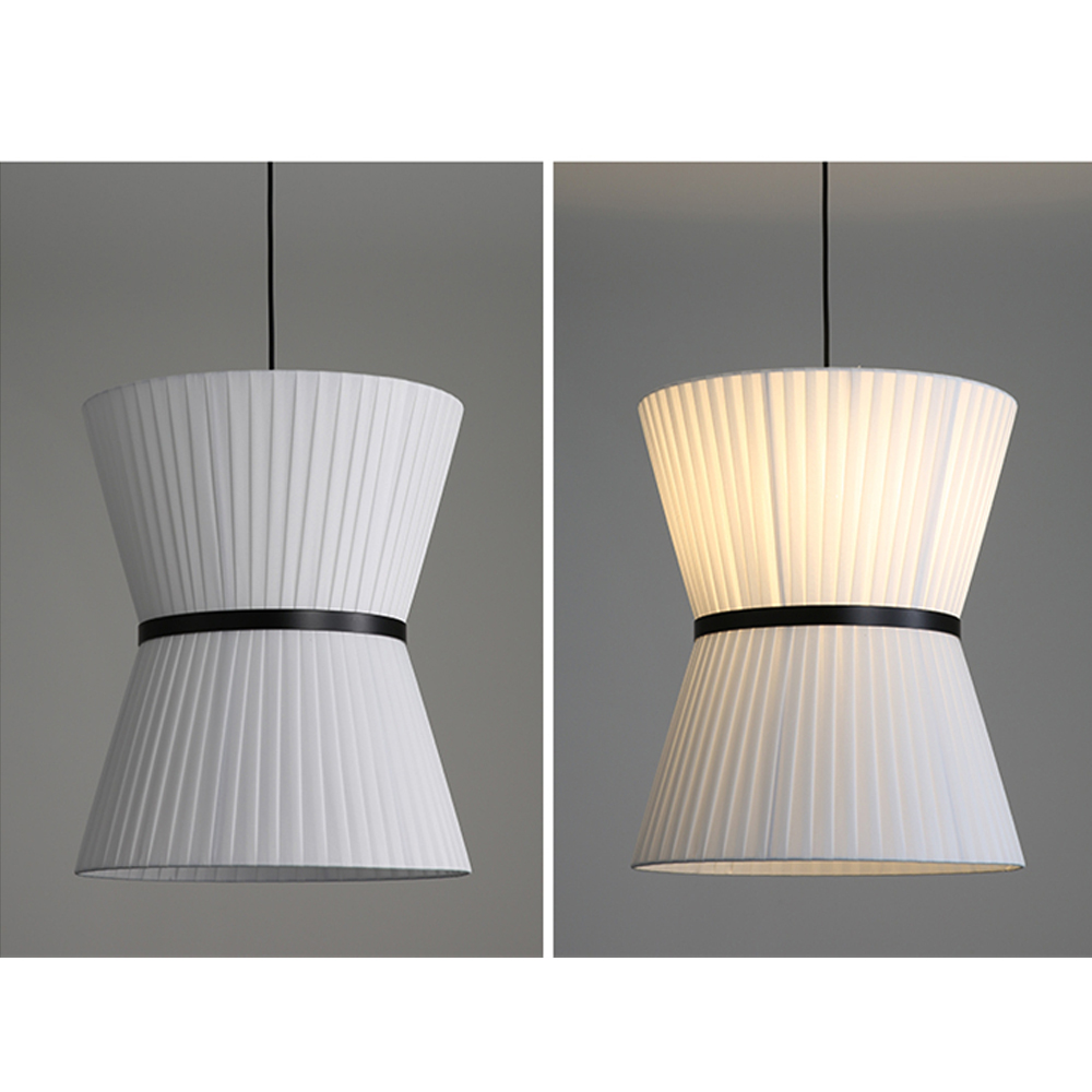 Japanese simple Handmade Fabric Pendant Light Commercial Hanging Ceiling Light Shade-Handwovenlamp