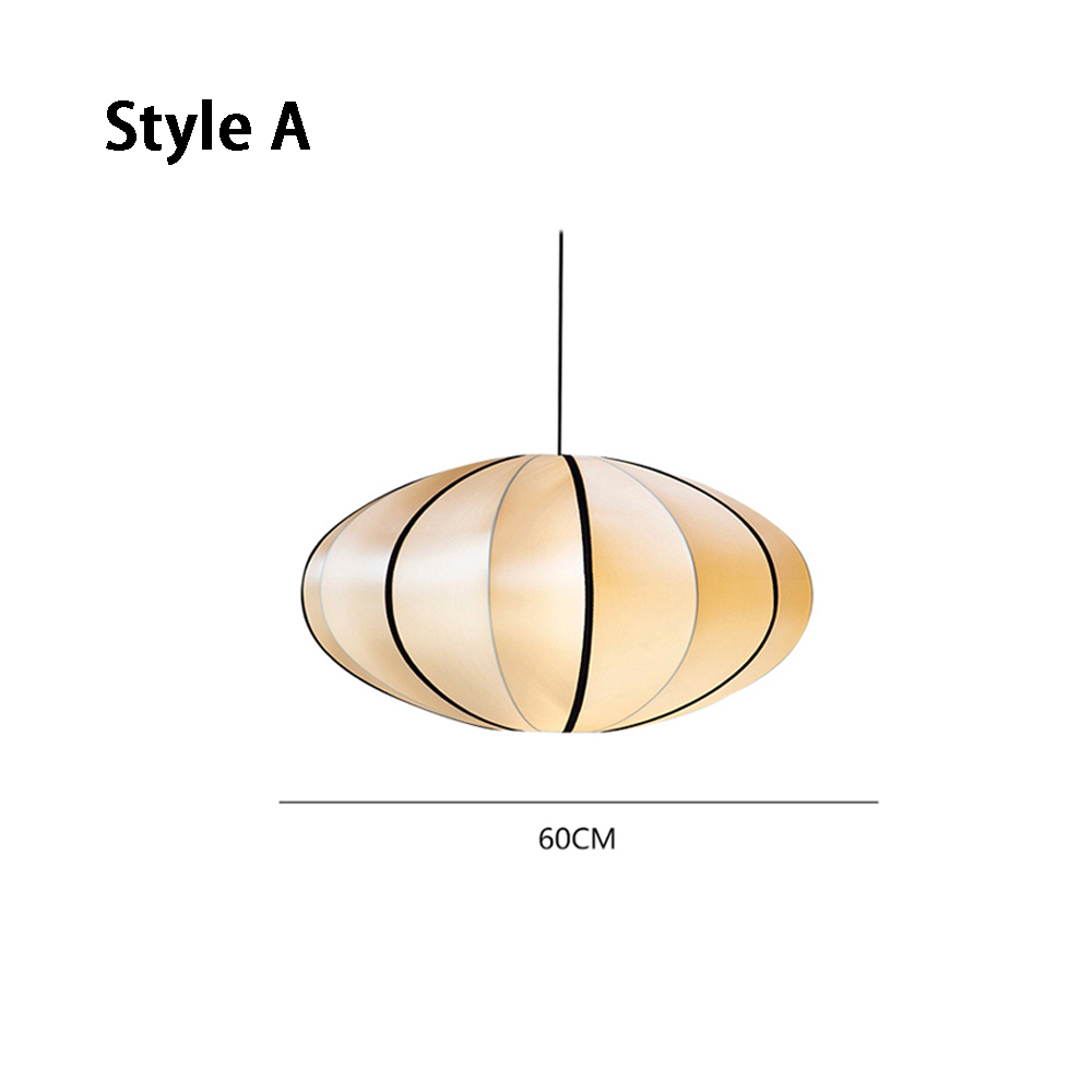 Living Room Satin Chandelier Japanese Medieval Vintage Pendant Lamps Set-Handwovenlamp