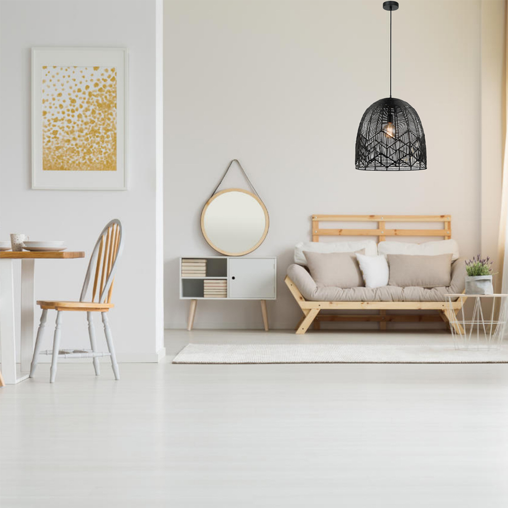 Handmade Basket Rattan Pendant Light Shades For Living Room-Handwovenlamp