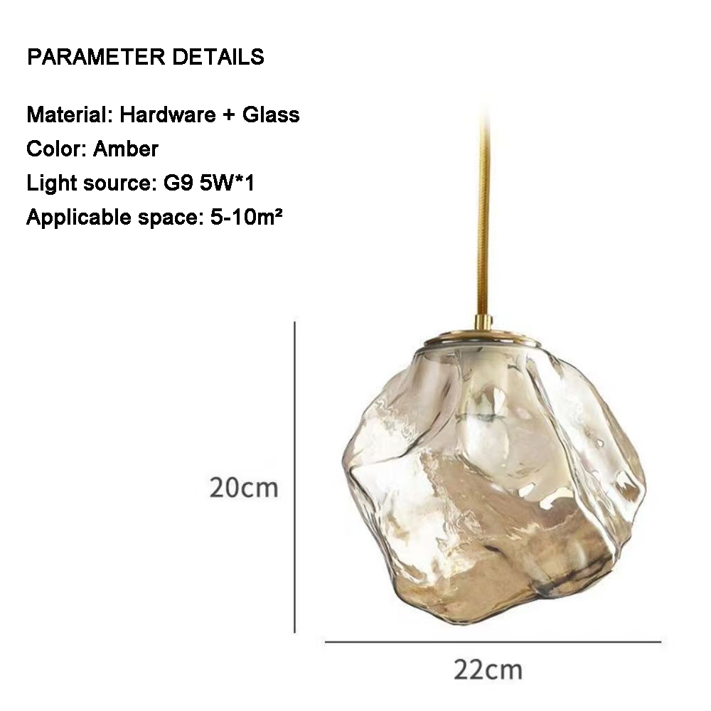 Minimalist Art Lava Glass Pendant Light Creative Restaurant Hanging Lamp-Handwovenlamp