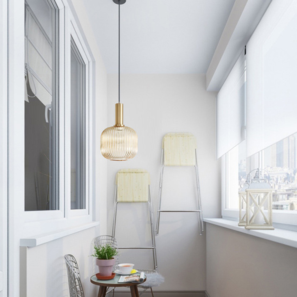 Dark Green Small Glass Pendant Light Kitchen Island Restaurant Retro Chandelier American Home Lighting-Handwovenlamp