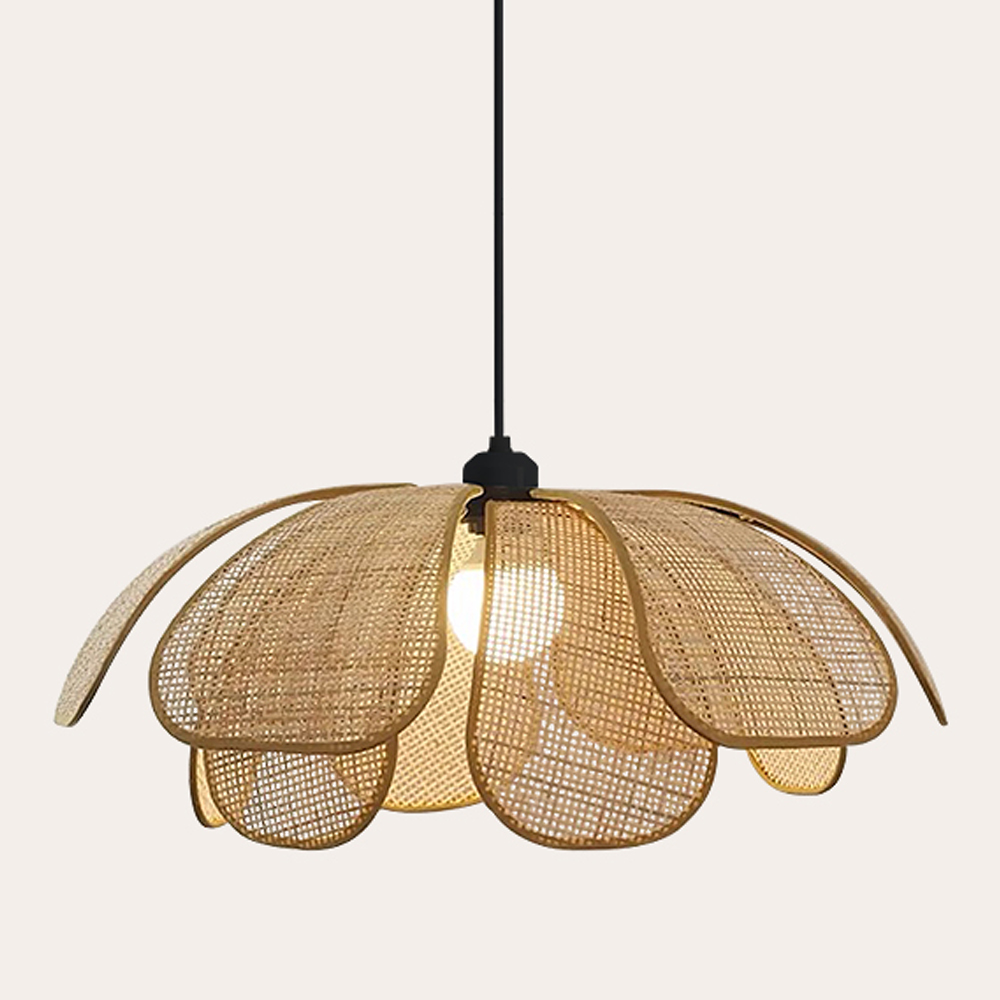 Japanese Petal Chandelier Wabi-sabi Style Dining Room Balcony Decorative Lamps-Handwovenlamp