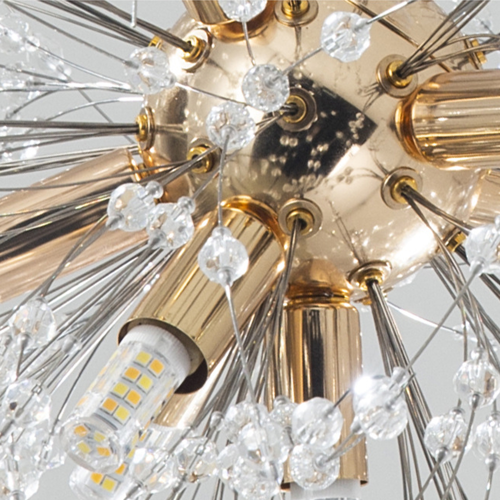 Nordic Creative Dandelion Pendant Light Beaded Crystal Chandelier-Handwovenlamp