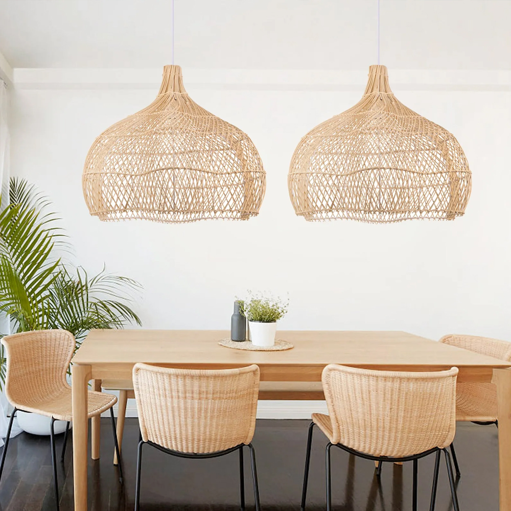 Rattan Novelty Pendant Lights Wicker Pendant Shade-Handwovenlamp