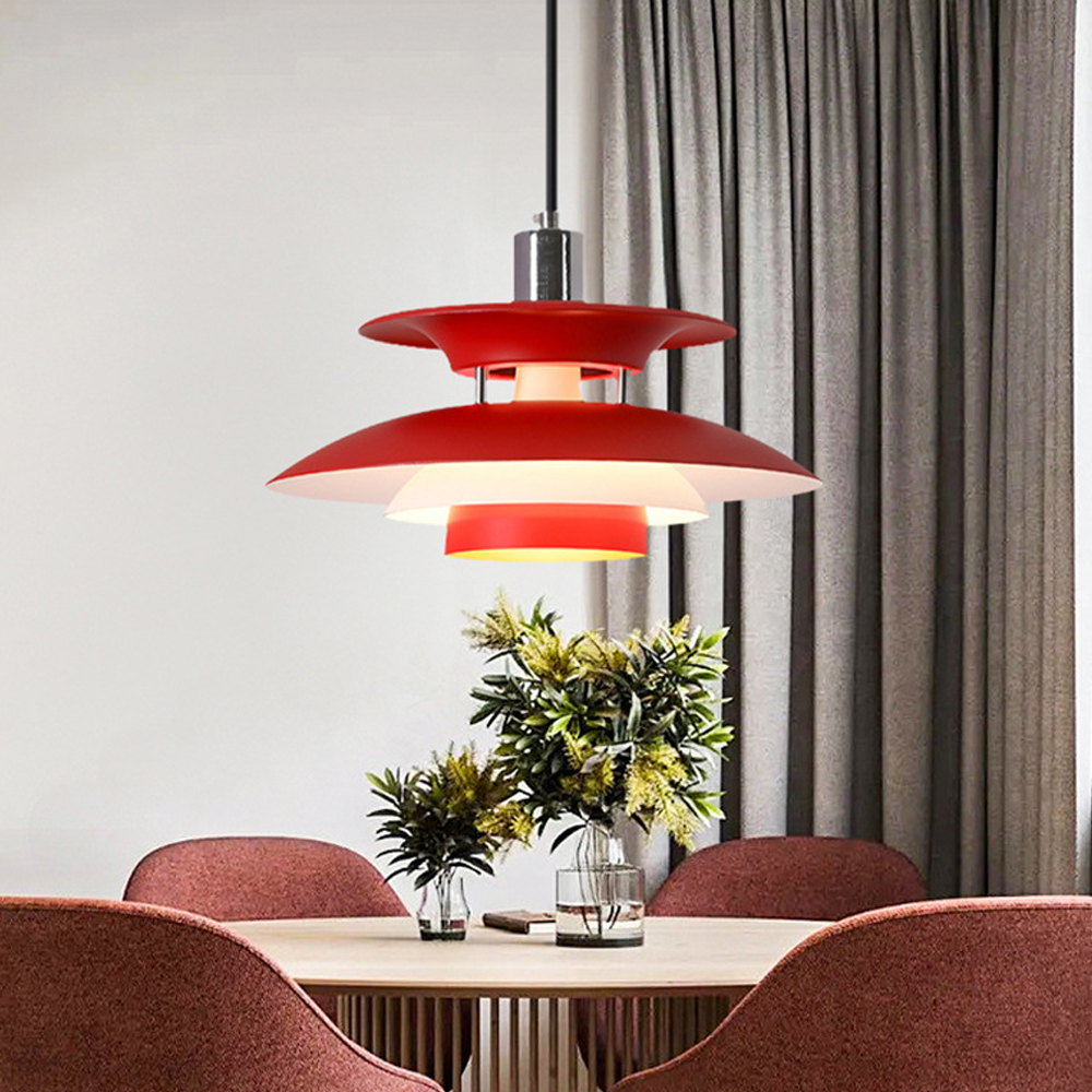 Danish Modern Chandelier Unique Metal Pendant Light-Handwovenlamp