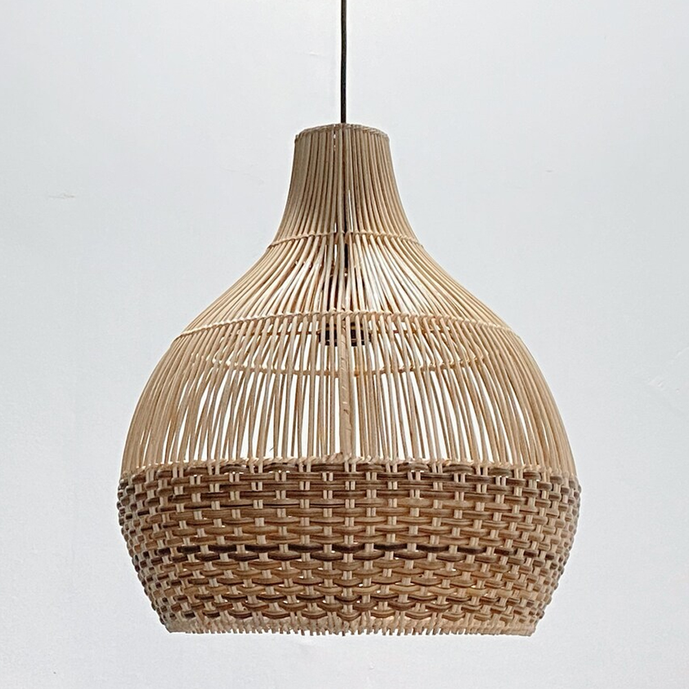 Paris Rattan Pendant Light Beautiful Boho Lampshade For Dining Room-Handwovenlamp