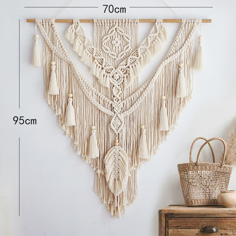 Bohemian Wall Hangings Nordic Tassel Tapestry Boho Interior Design Pendant-Handwovenlamp