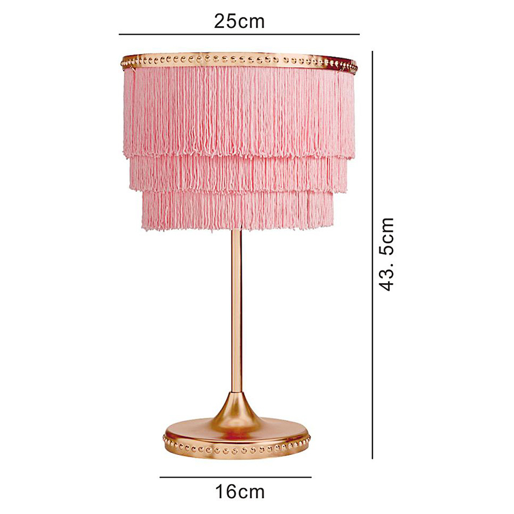 Nordic Tassel Table Lamp Macaron Bedside Lamp-Handwovenlamp