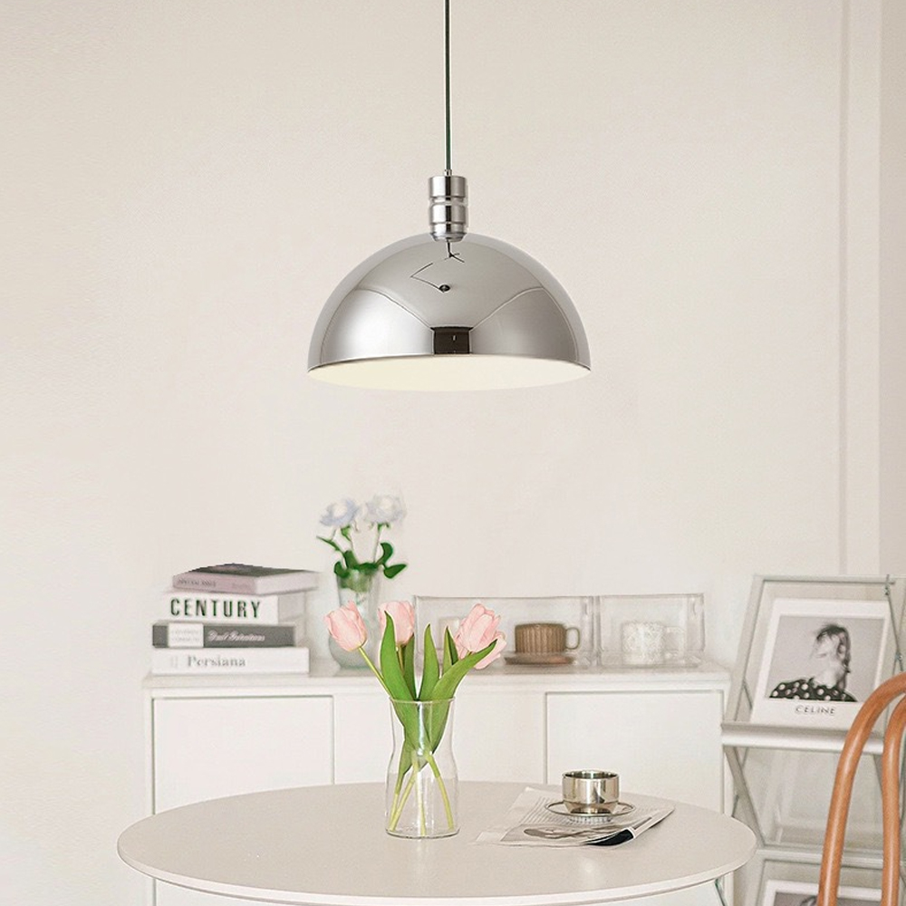 Dining Room Danish Flush Mount Ceiling Light Dome Chandelier Lighting-Handwovenlamp