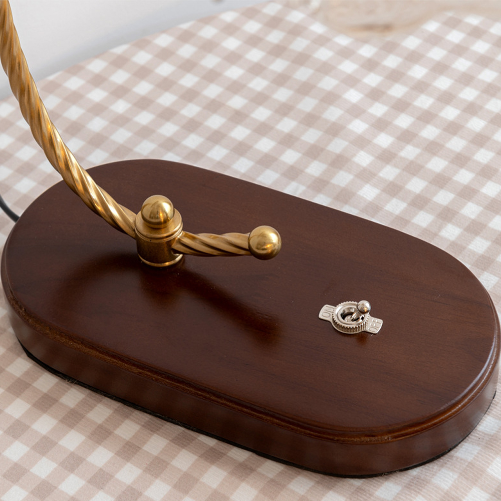 French Mid-Century Vintage Flower Table Lamp-Handwovenlamp