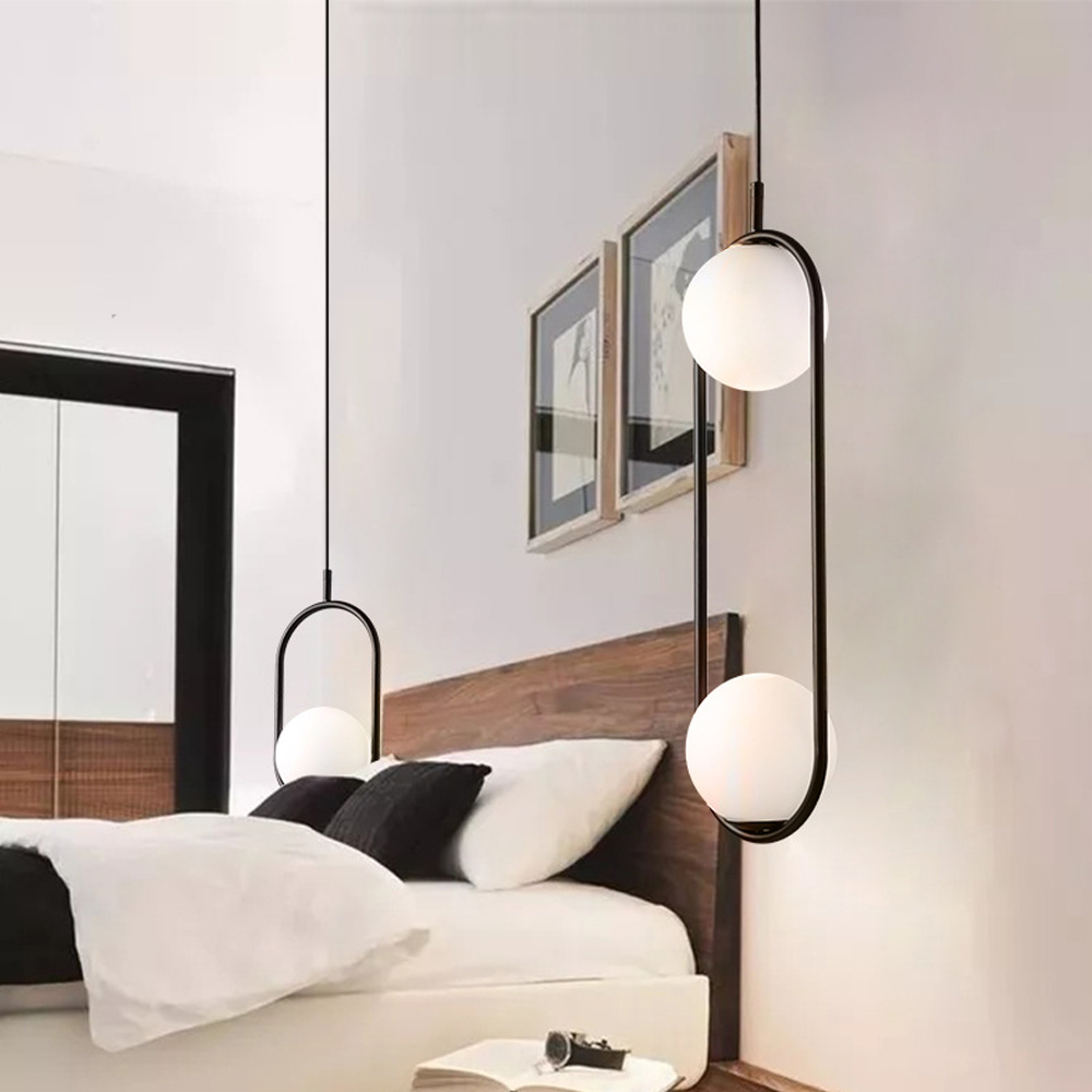 Modern Lighting Ball Glass Chandelier Art Deco Glass Bubble Lamp-Handwovenlamp