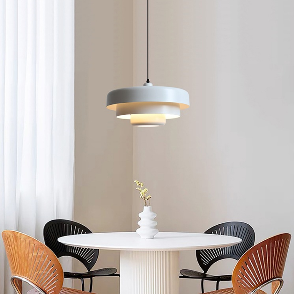 Nordic Minimalist Metal Pendant Light Danish Classic Multi-layer Lamps-Handwovenlamp