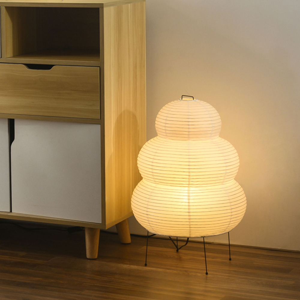 Japanese Rice Paper Table Lamp Personality Art Living Room Homestay Floor Lamp-Handwovenlamp