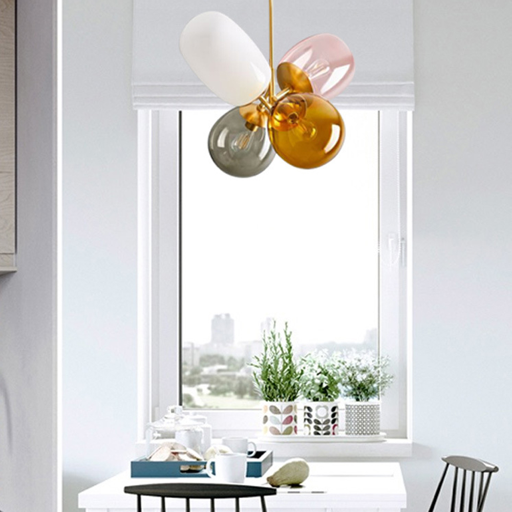 Nordic Glass Balloon Chandelier Children's Room Bedroom Lamps-Handwovenlamp