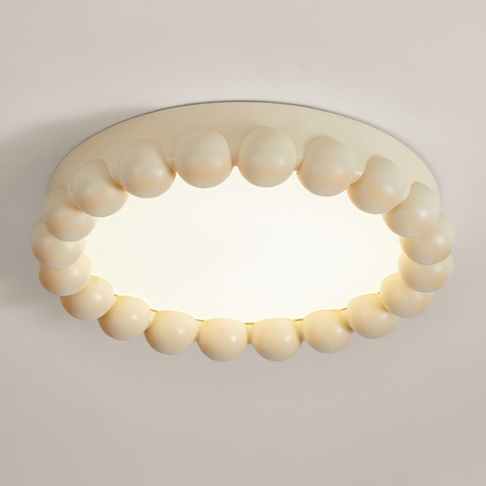 French Avocado Green Bedroom Ceiling Light Nordic minimalist Resin Lamp-Handwovenlamp