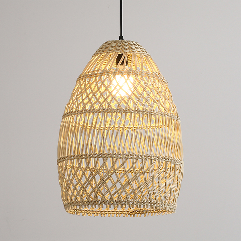 Outdoor Waterproof Rattan Pendant Light Courtyard Garden Scenic Hanging Tree Lamp-Handwovenlamp