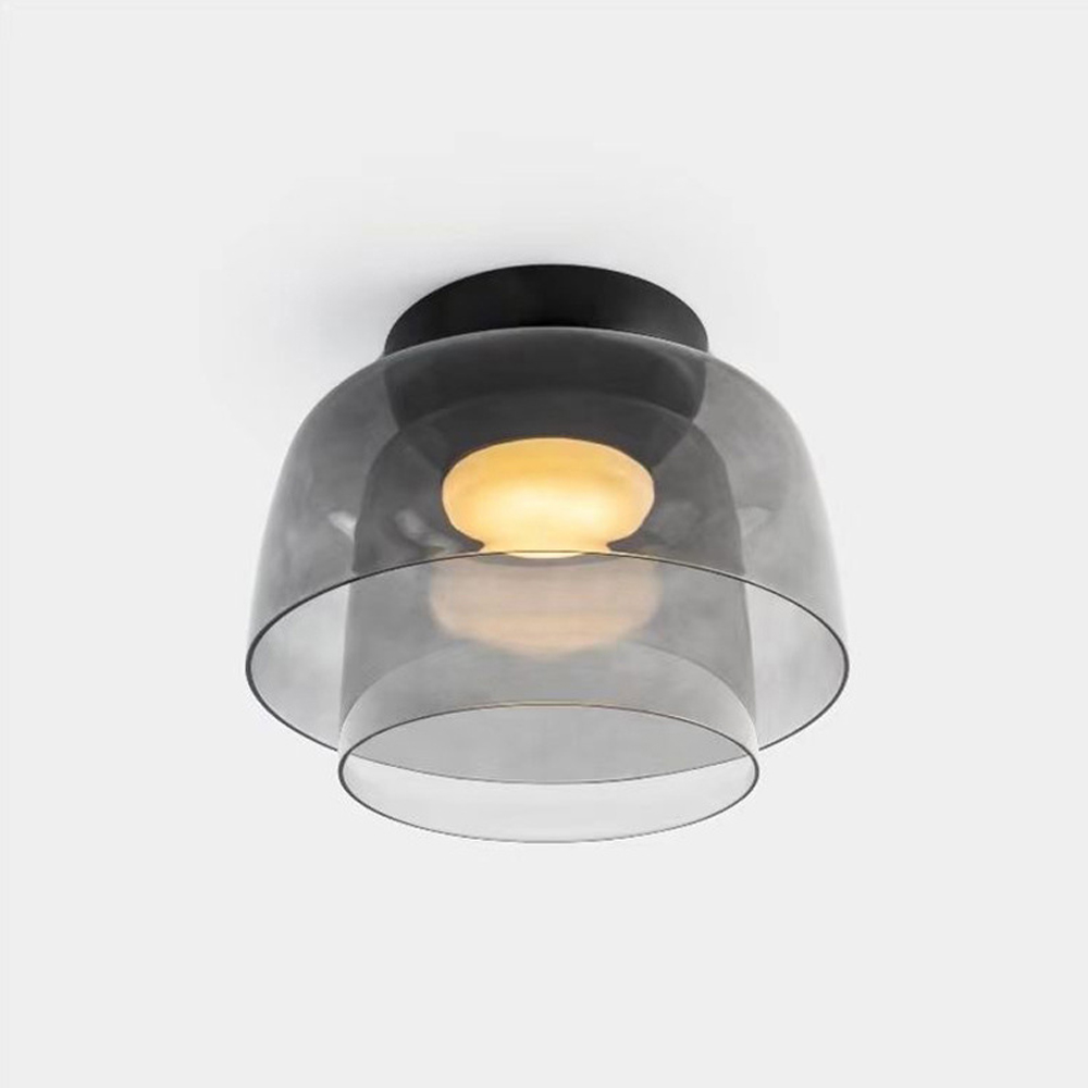 Nordic Designer Corridor Ceiling Light Retro Bedroom Glass Hanging Lamp-Handwovenlamp