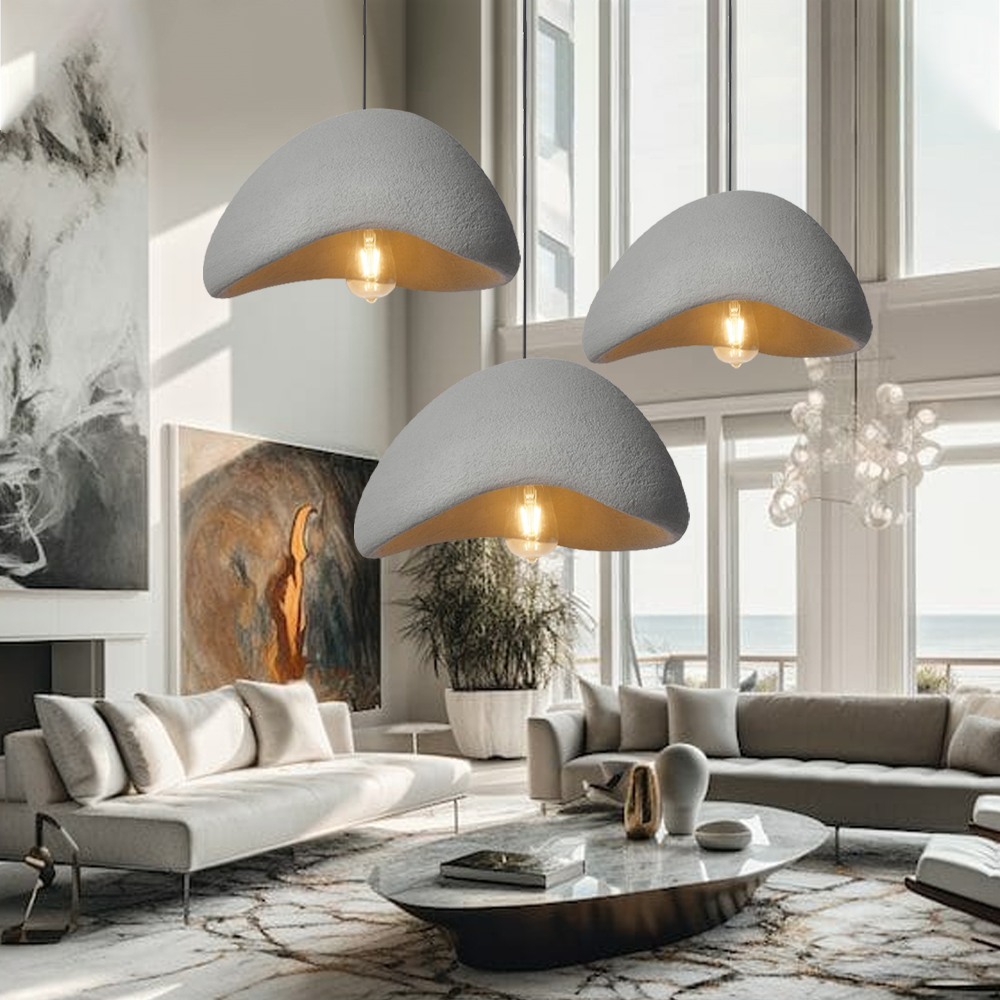 Classic Gray Living Room Wabi-sabi Pendant Light Home Life Lighting Decoration-Handwovenlamp