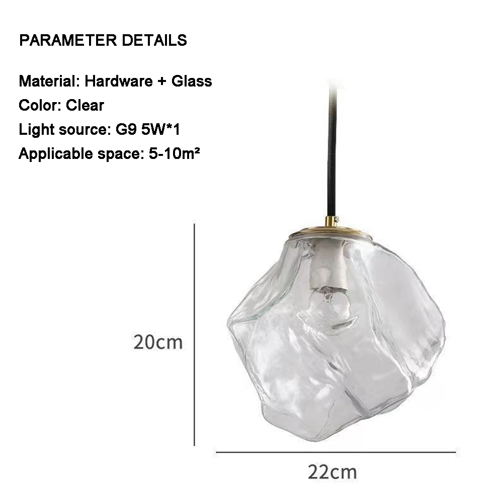 Minimalist Art Lava Glass Pendant Light Creative Restaurant Hanging Lamp-Handwovenlamp