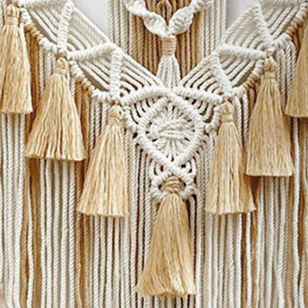Hand-woven Tassel Tapestry Bohemian Home B&B Decoration Room Background Wall Hanging-Handwovenlamp