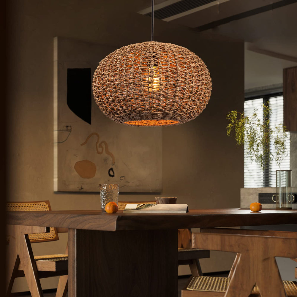 Handwoven Rattan Pendant Lights Wicker Lamp Shade
