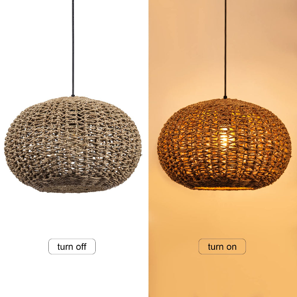 Handwoven Rattan Pendant Lights Wicker Lamp Shade