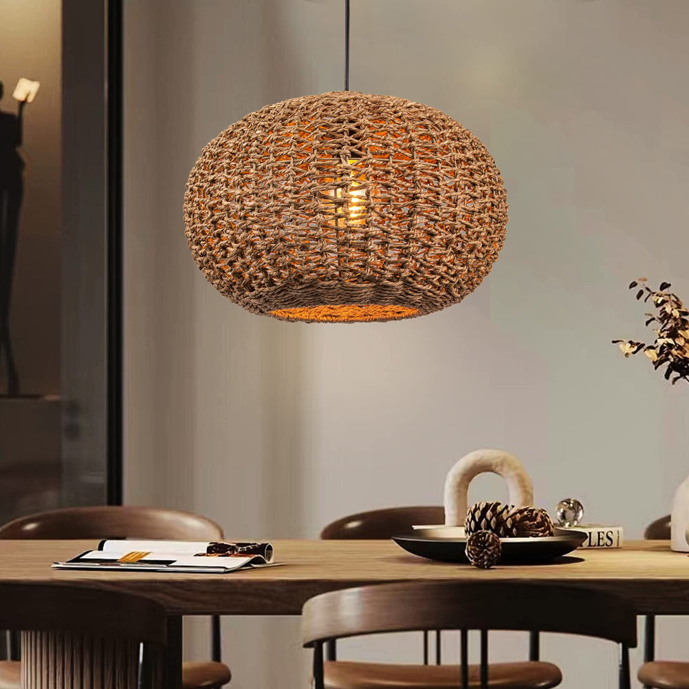 Handwoven Rattan Pendant Lights Wicker Lamp Shade