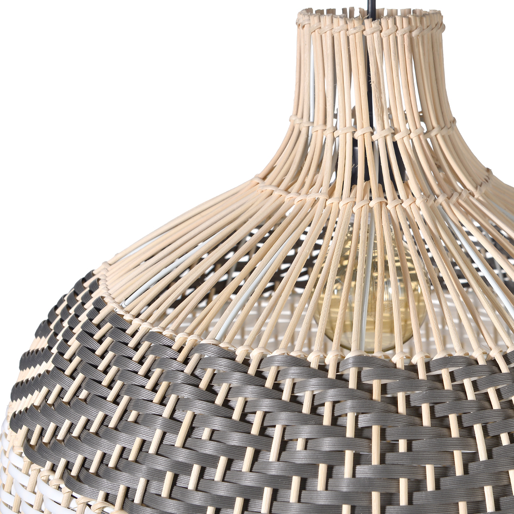 Resort Living Room Decoration Natural Rattan Pendant Chandelier-Handwovenlamp