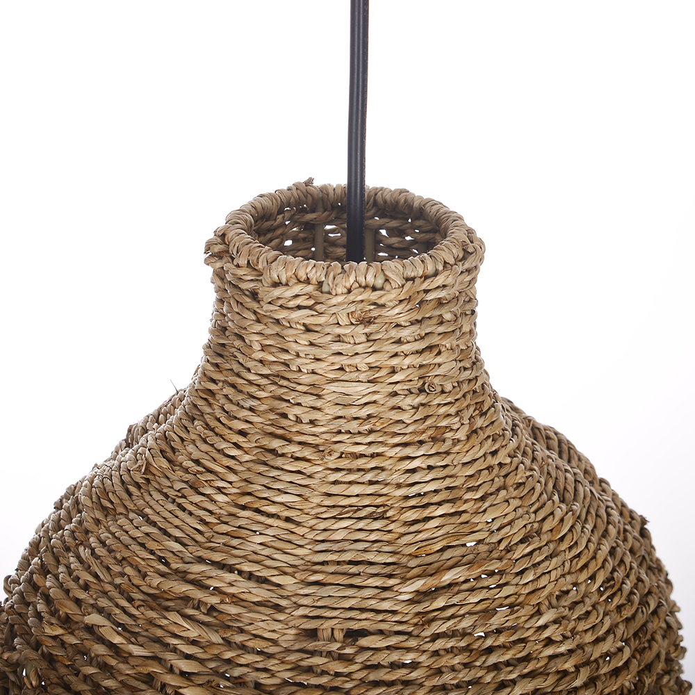 Handmade Rattan Seagrass Chandelier Light for Dining Room-Handwovenlamp