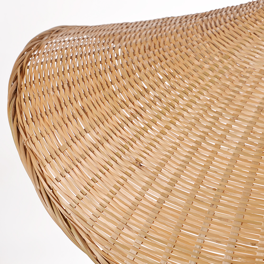 Coastal Living Room Bamboo Woven Pendant Light Japanese Homestay Straw Hat Lamp-Handwovenlamp