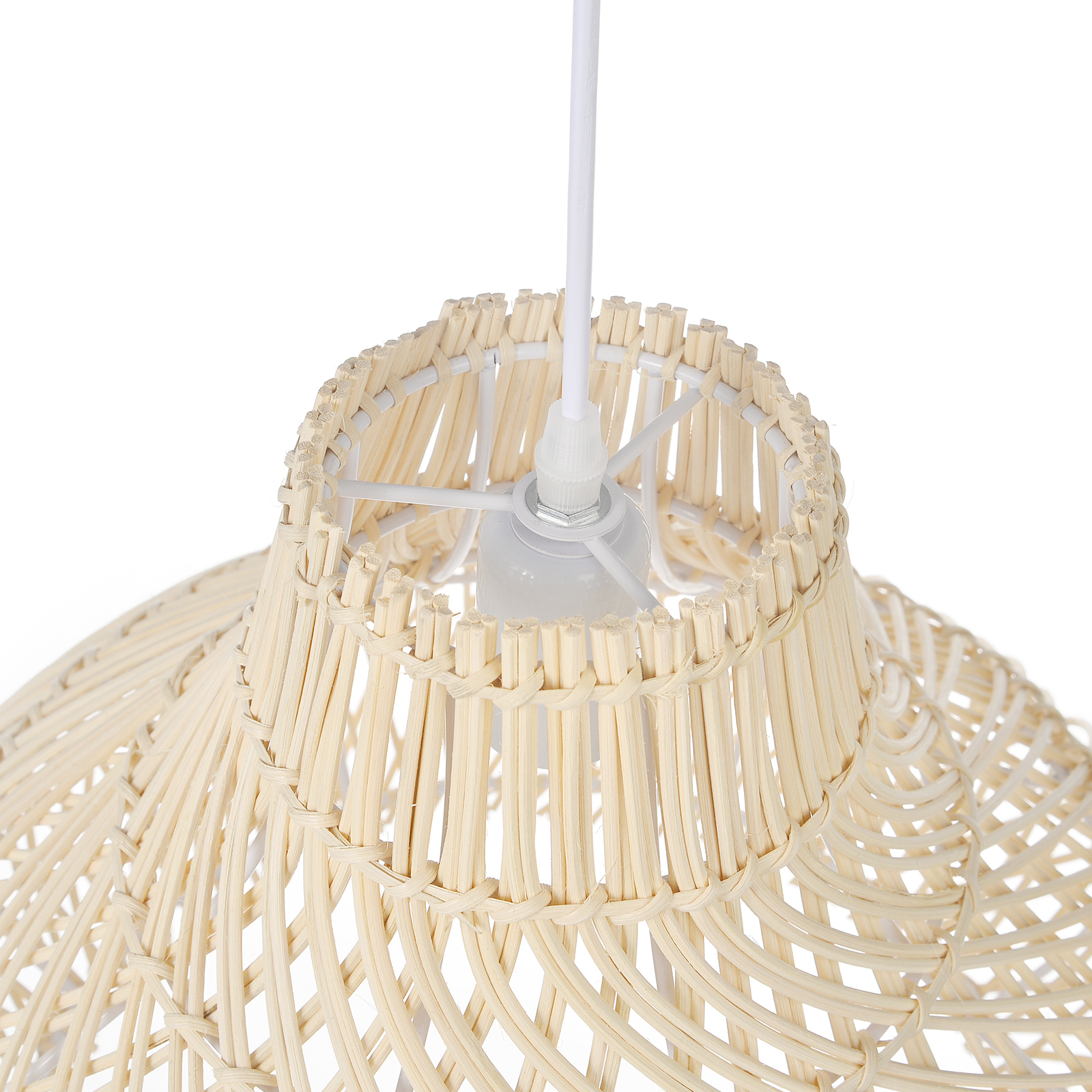 Natural Rattan Pendant Lamp Dining Room Hanging Wicker Lampshade-Handwovenlamp